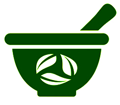 Mortar and pestle with traditional Balinese herbs